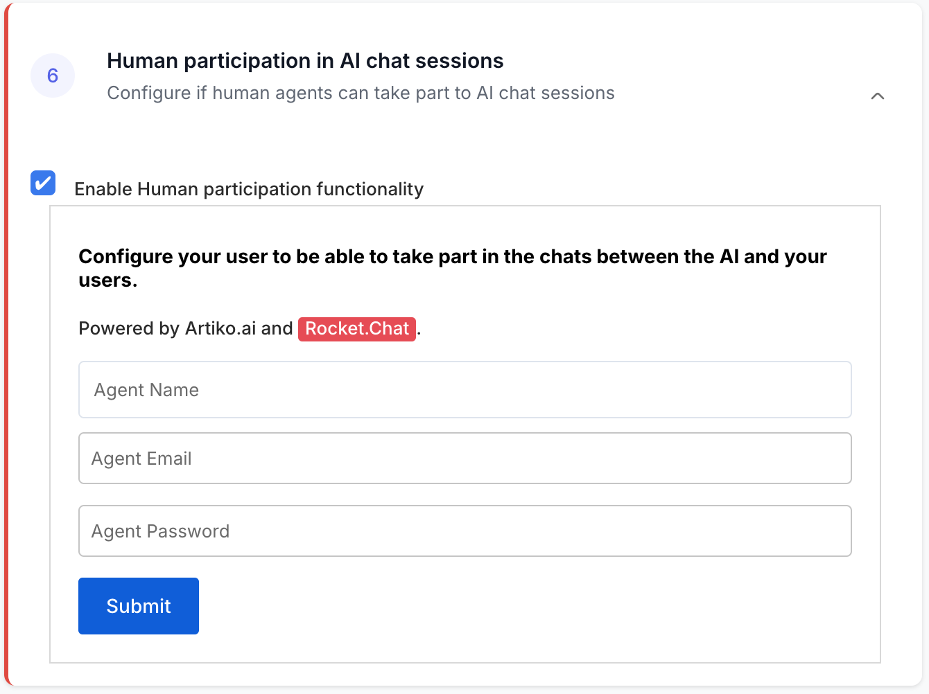 Human Participation Checkbox